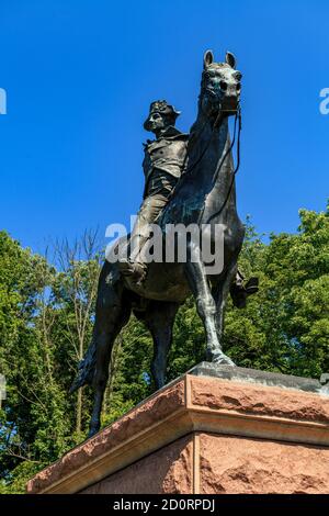 Valley Forge, PA, USA - Juni 23. 2012: Statue von Wayne in Valley Forge, Pennsylvania Stockfoto