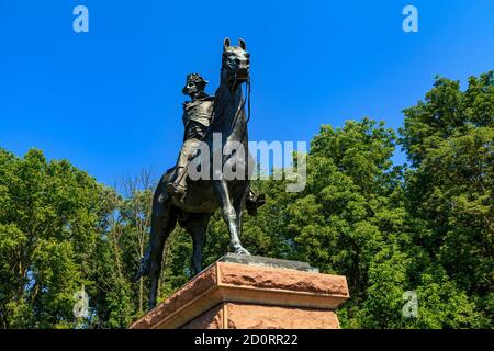 Valley Forge, PA, USA - Juni 23. 2012: Statue von Wayne in Valley Forge, Pennsylvania Stockfoto