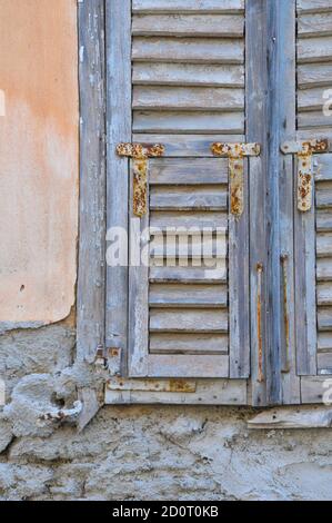 Griechische Architektur Details auf Naxos Insel Syros, Griechenland ein griechischer Kykladen Insel Stockfoto