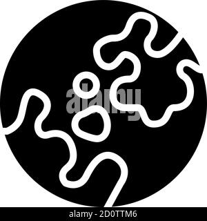 vitiligo Hautkrankheit Glyphe Symbol Vektor Illustration Stock Vektor