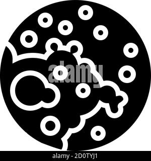 Atopische Dermatitis Hauterkrankung Glyphe Symbol Vektor Illustration Stock Vektor