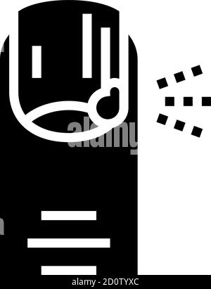 Mykose Hautkrankheit Glyphe Symbol Vektor Illustration Stock Vektor