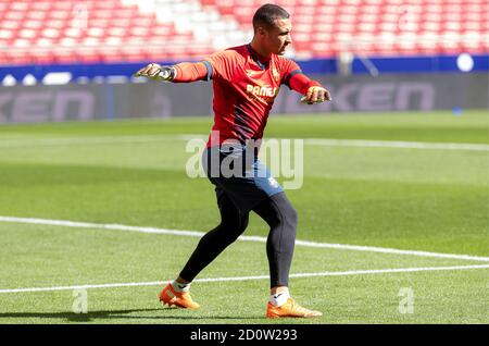 Madrid, Spanien. Oktober 2020. Spanisches Fußballspiel La Liga Atletico Madrid gegen Villarreal im Wanda Metropolitano Stadion, Madrid, 03. Oktober 2020 La Liga/Cordon Pressequelle: CORDON PRESS/Alamy Live News Stockfoto