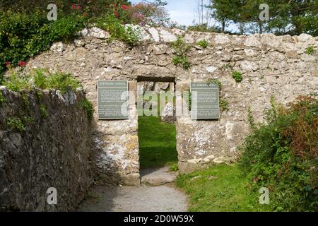 St Seiriol's gut in der Penmon Priorat auf Anglesey North wales Stockfoto