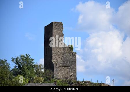 Ruine der Burg Coraidelstein, Klotten Stockfoto