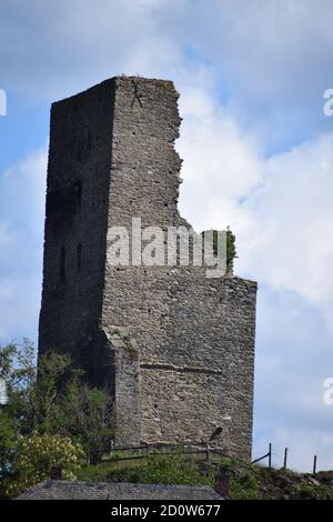 Ruine der Burg Coraidelstein, Klotten Stockfoto