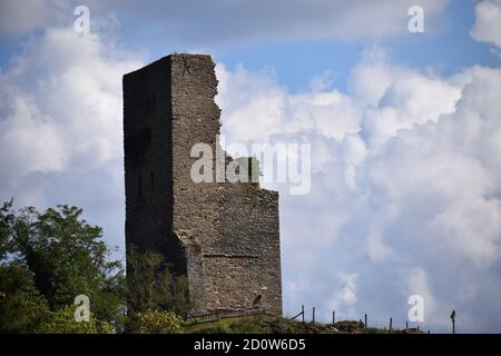 Ruine der Burg Coraidelstein, Klotten Stockfoto
