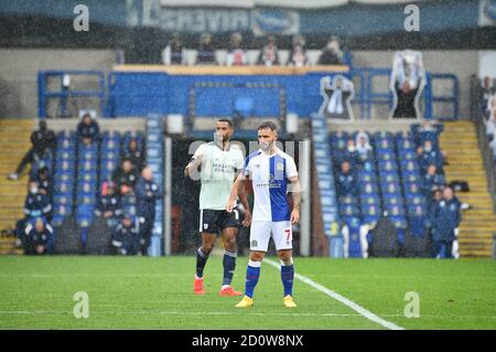 BLACKBURN, ENGLAND. 3. OKTOBER Adam Armstrong von Blackburn Rovers während des Sky Bet Championship Matches zwischen Blackburn Rovers und Cardiff City im Ewood Park, Blackburn am Samstag, 3. Oktober 2020. (Kredit: Pat Scaasi - MI Nachrichten) Kredit: MI Nachrichten & Sport /Alamy Live Nachrichten Stockfoto