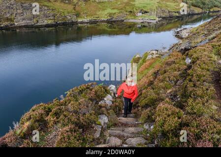 Antiker Fußweg von Fladda auf der Insel Raasay Stockfoto