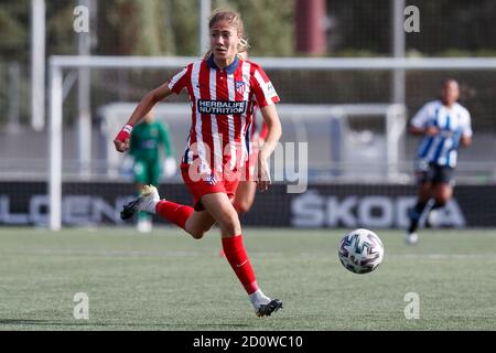 Barcelona, Spanien. Oktober 2020. Spanische erste Division La Liga Frauen Fußballspiel Espanyol gegen Atletico Madrid in Ciudad Deportiva Dani Jarque, Barcelona, 03. Oktober 2020 La Liga/Cordon Press Credit: CORDON PRESS/Alamy Live News Stockfoto