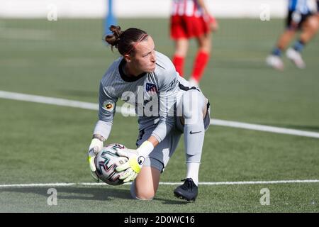 Barcelona, Spanien. Oktober 2020. Spanische erste Division La Liga Frauen Fußballspiel Espanyol gegen Atletico Madrid in Ciudad Deportiva Dani Jarque, Barcelona, 03. Oktober 2020 La Liga/Cordon Press Credit: CORDON PRESS/Alamy Live News Stockfoto