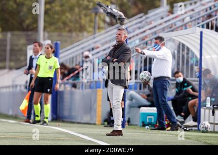 Barcelona, Spanien. Oktober 2020. Spanische erste Division La Liga Frauen Fußballspiel Espanyol gegen Atletico Madrid in Ciudad Deportiva Dani Jarque, Barcelona, 03. Oktober 2020 La Liga/Cordon Press Credit: CORDON PRESS/Alamy Live News Stockfoto