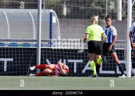 Barcelona, Spanien. Oktober 2020. Spanische erste Division La Liga Frauen Fußballspiel Espanyol gegen Atletico Madrid in Ciudad Deportiva Dani Jarque, Barcelona, 03. Oktober 2020 La Liga/Cordon Press Credit: CORDON PRESS/Alamy Live News Stockfoto