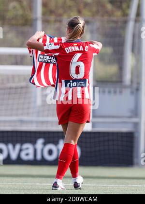 Barcelona, Spanien. Oktober 2020. Spanische erste Division La Liga Frauen Fußballspiel Espanyol gegen Atletico Madrid in Ciudad Deportiva Dani Jarque, Barcelona, 03. Oktober 2020 La Liga/Cordon Press Credit: CORDON PRESS/Alamy Live News Stockfoto
