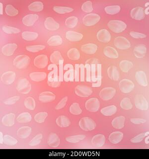 Schöne rosa abstrakten Hintergrund mit transparenten Blütenblättern. Grußkarte Happy Valentines Day, Womens Day, Hochzeitstag, Tapete, Flyer, Poster Stock Vektor