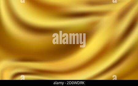 Abstrakt Gold Welle flüssigen Hintergrund. Vektordarstellung der geometrischen Textur. Muster für Web, Print, Tapete, Verpackung, Textil-Design Stock Vektor