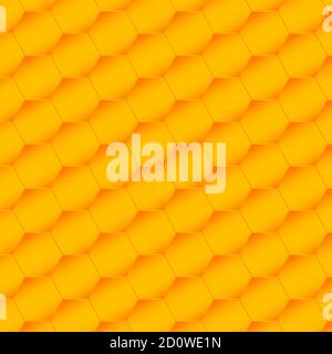 Nahtloses Sechseck-Muster. Wabenhintergrund von einem Bienenstock. Vektordarstellung der geometrischen Textur. Muster für Web, Print, Tapete, Textil Stock Vektor