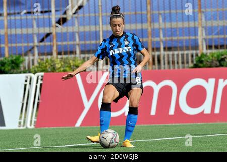 Neapel, Italien. Oktober 2020. Martina Brustia Inter Spieler, während der Spiele der italienischen Serie A Frauen Fußball-Meisterschaft zwischen Napoli vs Inter, Endergebnis 1-1, Spiel im Caduti Di Brema Stadion in Neapel, Italien, 03 Oktober, 2020 gespielt. (Foto von Vincenzo Izzo/Sipa USA) Quelle: SIPA USA/Alamy Live News Stockfoto