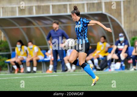 Neapel, Italien. Oktober 2020. Martina Brustia Inter Spieler, während der Spiele der italienischen Serie A Frauen Fußball-Meisterschaft zwischen Napoli vs Inter, Endergebnis 1-1, Spiel im Caduti Di Brema Stadion in Neapel, Italien, 03 Oktober, 2020 gespielt. (Foto von Vincenzo Izzo/Sipa USA) Quelle: SIPA USA/Alamy Live News Stockfoto