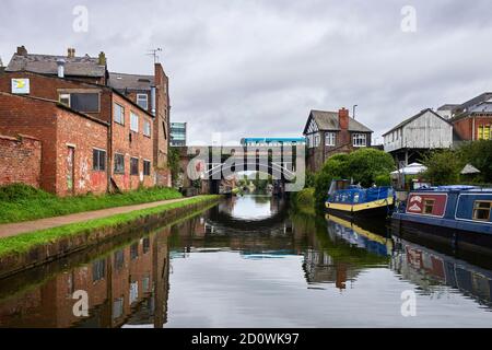 Sale Bridge auf dem Bridgewater Canal in der Nähe von Manchester Stockfoto