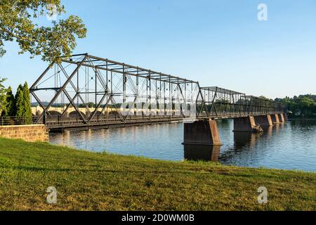 Die Walnut Street Bridge in Harrisburg, Pennsylvania. Stockfoto