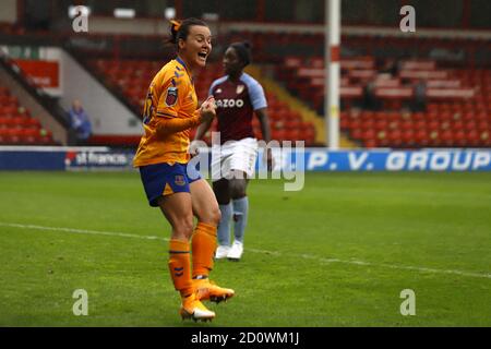 Walsall, Großbritannien. Mai 2020. Hayley Raso von Everton feiert nach dem Tor beim FA Women's Super League Spiel zwischen Aston Villa und Everton im Bank's Stadium in Birmingham. Kieran Riley/SSP Credit: SPP Sport Press Photo. /Alamy Live Nachrichten Stockfoto