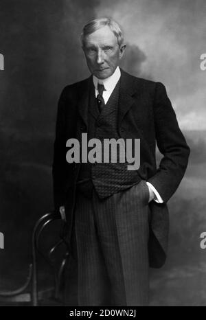 John D. Rockefeller. Porträt von John Davison Rockefeller SR (1839-1937), ca. 1914 Stockfoto