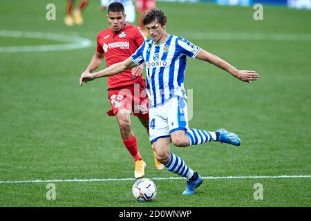 San Sebastian, Spanien. Oktober 2020. Spanische La Liga Fußballspiel Real Sociedad vs Getafe in reale Arena Anoeta Stadium, San Sebastian, Oktober 03, 2020 La Liga/Cordon Press Credit: CORDON PRESS/Alamy Live News Stockfoto