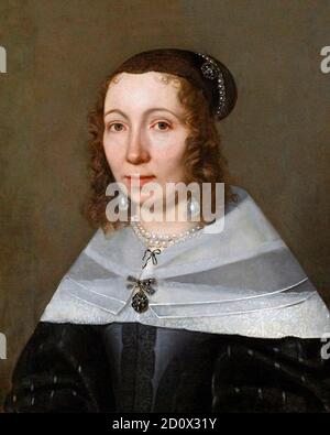 Maria Sibylla Merian. Porträt der in Deutschland geborenen Naturforscherin Maria Sibylla Merian (1647-1717) von Jacob Marrel, 1679 Stockfoto