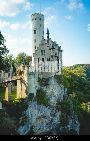 Schloss Lichtenstein, Schloss in Süddeutschland, 30. Sep 2020 Stockfoto