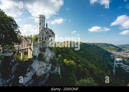 Schloss Lichtenstein, Schloss in Süddeutschland, 30. Sep 2020 Stockfoto