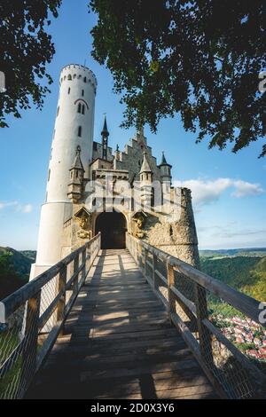 Schloss Lichtenstein, Schloss in Süddeutschland, 30. Sep 2020 Stockfoto