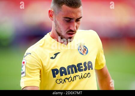 Madrid, Spanien. Oktober 2020. Moi Gomez aus Villarreal während des spanischen Fußballspiels La Liga zwischen Atletico de Madrid und Villarreal CF am 03. oktober 2020 im Wanda Metropolitano Stadion in Madrid, Spanien - Foto Oscar J Barroso / Spanien DPPI / DPPI Credit: LM/DPPI/Oscar Barroso/Alamy Live News Credit: Gruppo Editoriale LiveMedia/Alamy Live News Stockfoto