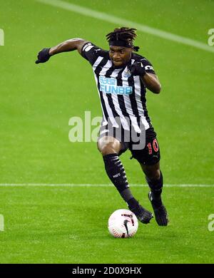 Newcastle United Allan Saint-Maximin während der Premier League Match im St James' Park, Newcastle. Stockfoto