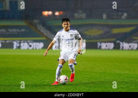 Leeds, Großbritannien. Oktober 2020. Leeds United Mittelfeldspieler Ian Poveda (7) während der englischen Meisterschaft Premier League Fußballspiel zwischen Leeds United und Manchester City am 3. Oktober 2020 in Elland Road in Leeds, England - Foto Simon Davies / ProSportsImages / DPPI Credit: LM/DPPI/Simon Davies/Alamy Live News Credit: Gruppo Editoriale LiveMedia/Alamy Live News Stockfoto