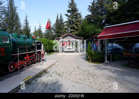 Allgemeine Ansicht des Eisenbahnmuseums in Eskisehir Stockfoto