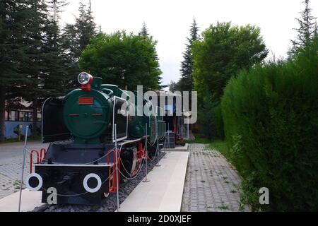 Mehmetcik Train (Zug für Soldatentransport) Im türkischen Eisenbahnmuseum Stockfoto