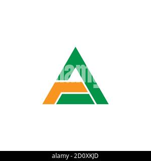 Abstrakte Streifen Dreieck Pfeil nach oben geometrische Linie klar Logo Vektor Stock Vektor