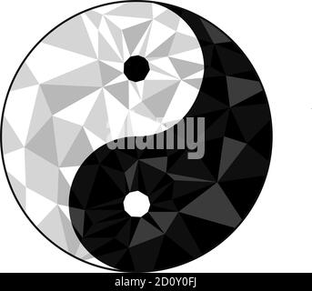 Yin Yang Symbol der Harmonie und Balance . Stock Vektor