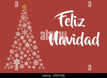 Feliz Navidad Schriftzug Vorlage. Grußkarte oder Einladung. Winter Urlaub in Verbindung stehende Typografie . Stock Vektor