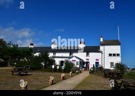 Coastguard Cottages Tea Room im Dunwich Heath, Suffolk, Großbritannien Stockfoto