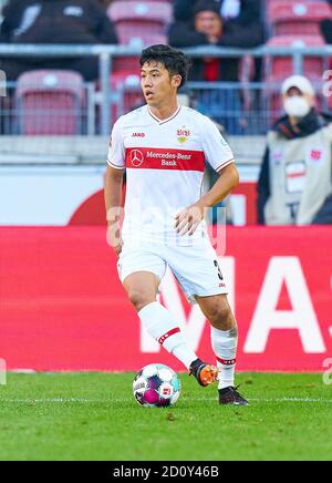 Wataru ENDO, VFB 3, VFB STUTTGART - BAYER 04 LEVERKUSEN 1-1 1.Deutsche Fußball-Liga , Stuttgart, 03. Oktober 2020, Spielzeit 2020/2021, Spieltag 03, © Peter Schatz / Alamy Live News - die DFL-VORSCHRIFTEN VERBIETEN DIE VERWENDUNG VON FOTOGRAFIEN als BILDSEQUENZEN und/oder QUASI-VIDEO - DFL Stockfoto