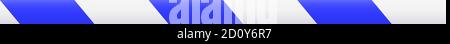 Sperrband. Begrenzungslinie. Weißes und blaues Sperrband. Baugrenze Stock Vektor