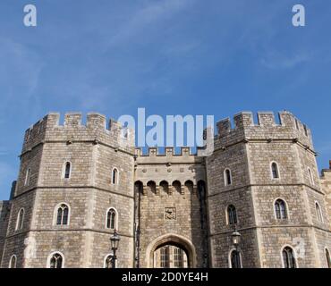 19. September 2020 - Windsor UK: Teil von Windsor Castle mit Kopierraum Stockfoto