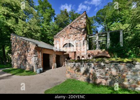 Romantischer Park in Arkadia Dorf, Polen. Stockfoto