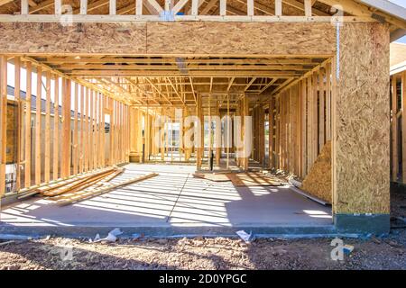 Neubau Des Hauses Während Der Framing-Phase Stockfoto