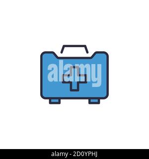 Verbandskasten Vektorsymbol Symbol Gesundheit isoliert auf weiß Hintergrund Stock Vektor