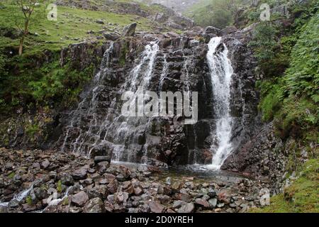 Stickle Ghyll Wasserfall Langdale Pikes, Lake District Stockfoto