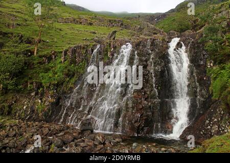 Stickle Ghyll Wasserfall Langdale Pikes, Lake District Stockfoto