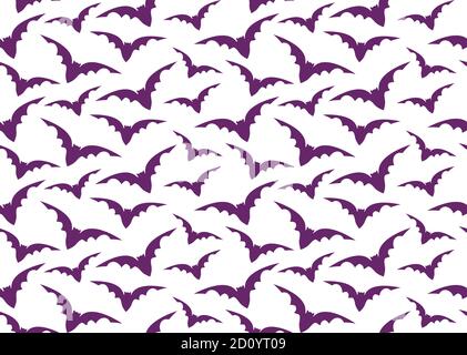 Nahtloses Muster mit halloween Fledermaus.Ornament für Stoff, Papier, festlicher Hintergrund für die Website. Stock Vektor